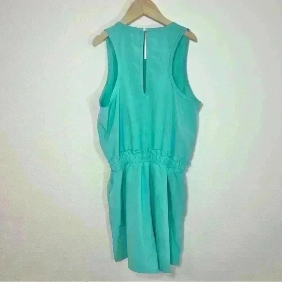 Z by Zella Girl Sleeveless Ruffle Waist Romper in Teal Lagoon Size Large 10/12 - Picture 4 of 9